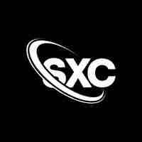 Vector sxc logo sxc letter sxc letter logo design initials sxc logo linked with circle and uppercase monogram logo sxc typography for technology business and real estate brand