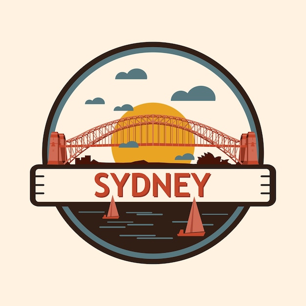 Vector sydney city badge, australië