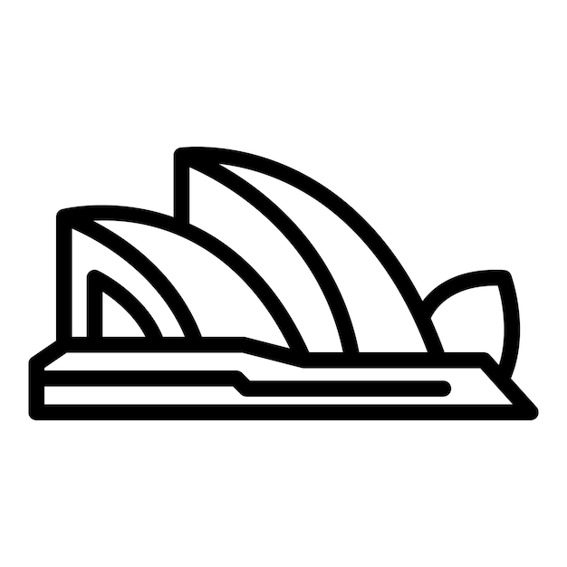 Vector sydney opera house icon outline vector australia city world landmark