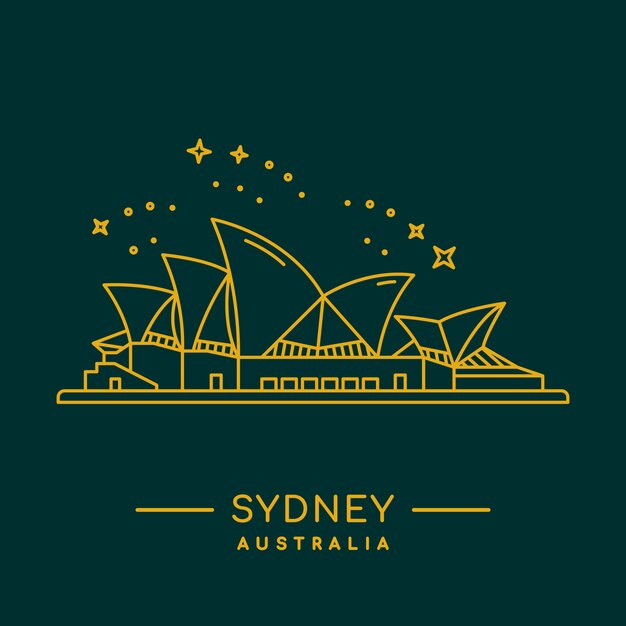 Sydney Opera House Vector Illustration.