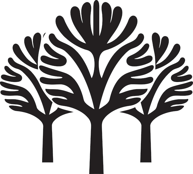 Sylvan splendor tree iconic image eternal growth tree vector icon