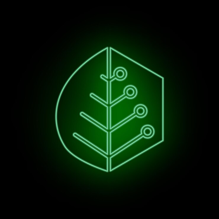 Vector symbiosis smart biology icon neon biotechnology and science chemical laboratory can be use infographic and presendation vector icon on white background