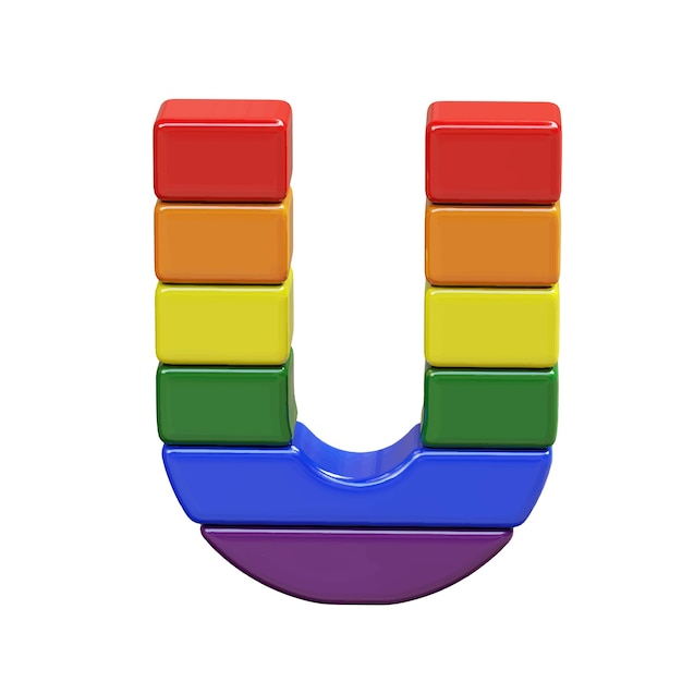 ベクトル シンボル 3 d 製 lgbt フラグの色数文字 u