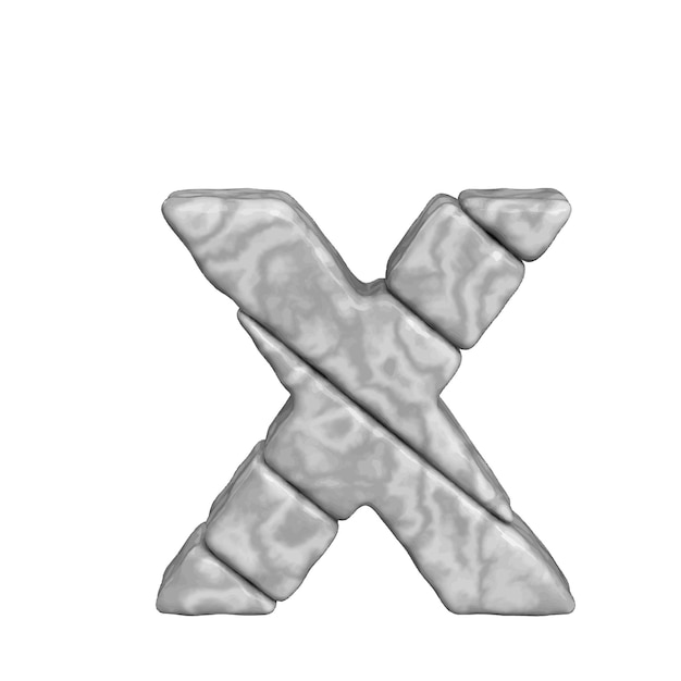 ベクトル 大理石の文字 x で作られたシンボル 3 d