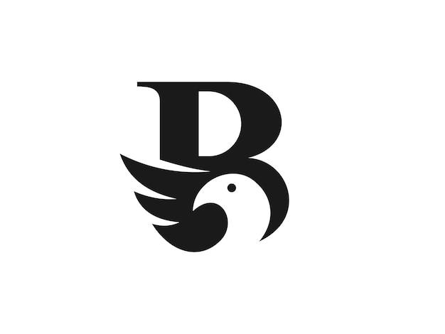 Symbol of birds and letters b