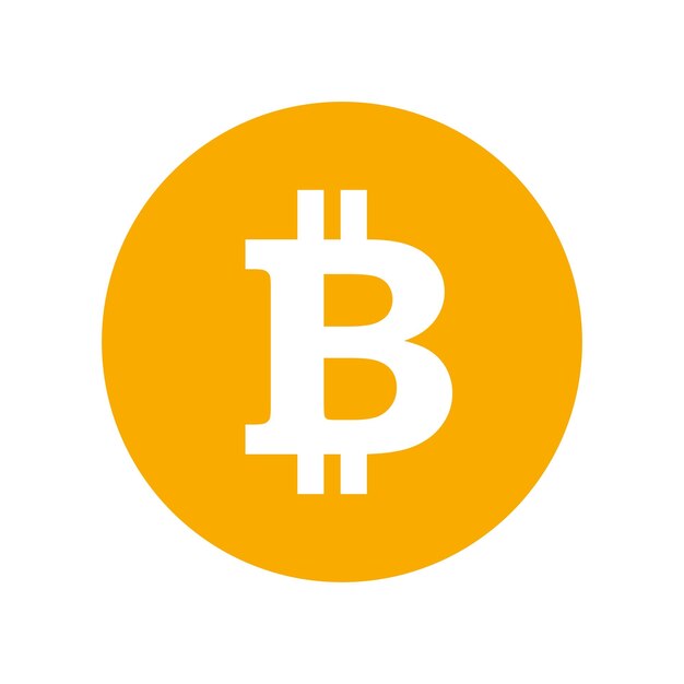Symbol Bitcoin Vector Icon Cryptocurrency Logo in platte stijl Geïsoleerde digitale valuta Blockchain