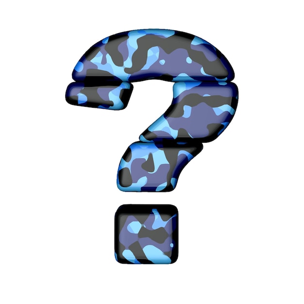 Symbol in blue camouflage