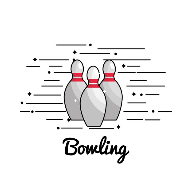 Vector symbol bowling play icon