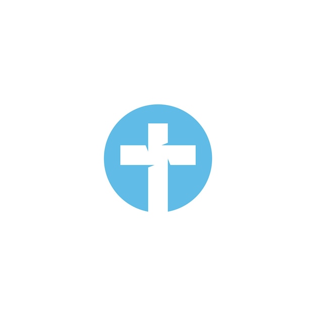 Symbol of Christian crossvector icon logo illustration