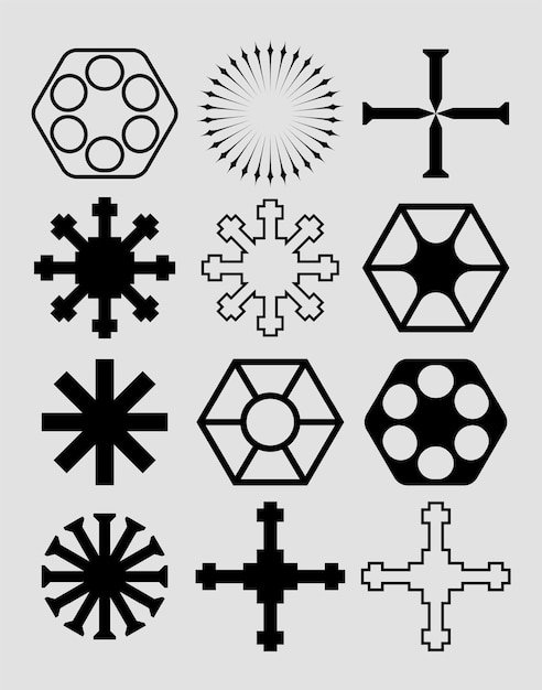 symbol element abstract icon y2k geometric shape asset