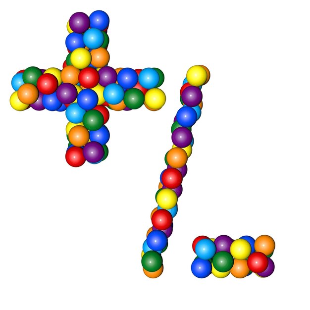 Vettore simbolo di palline di colori arcobaleno