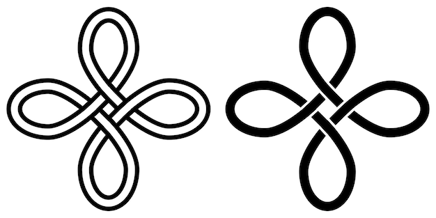 Symbol of happiness talisman amulet Celtic knot vector symbol of attracting good luck and wealth money love health happiness and goodness