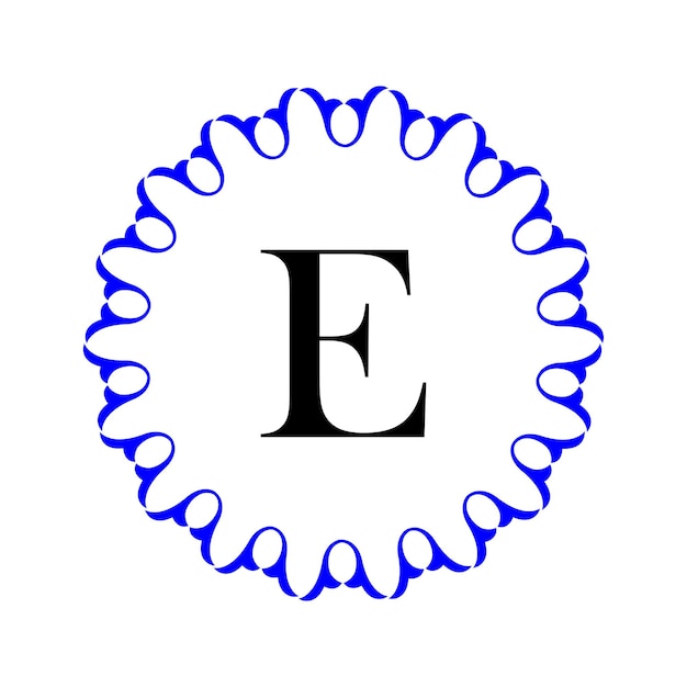 원 모양의 상징, 글, 터 아이콘, 간단한 로고 디자인