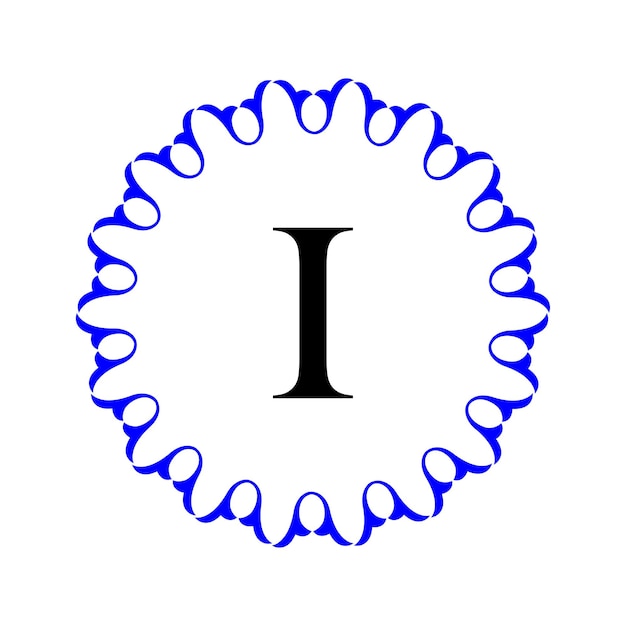 벡터 원 모양의 상징, 글, 터 아이콘, 간단한 로고 디자인