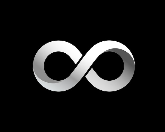 Symbol of infinity art info. vector illustration