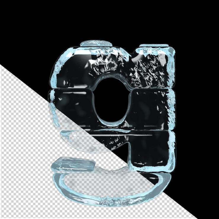 Vector the symbol is made of ice letter g