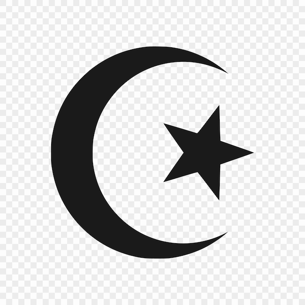 Vector symbol of islam isolated