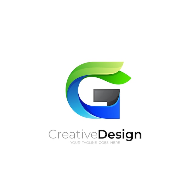 Symbol letter G logo with modern style G logo template