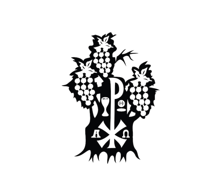 Vector symbol of the lord jesus039 vine treeart vector design