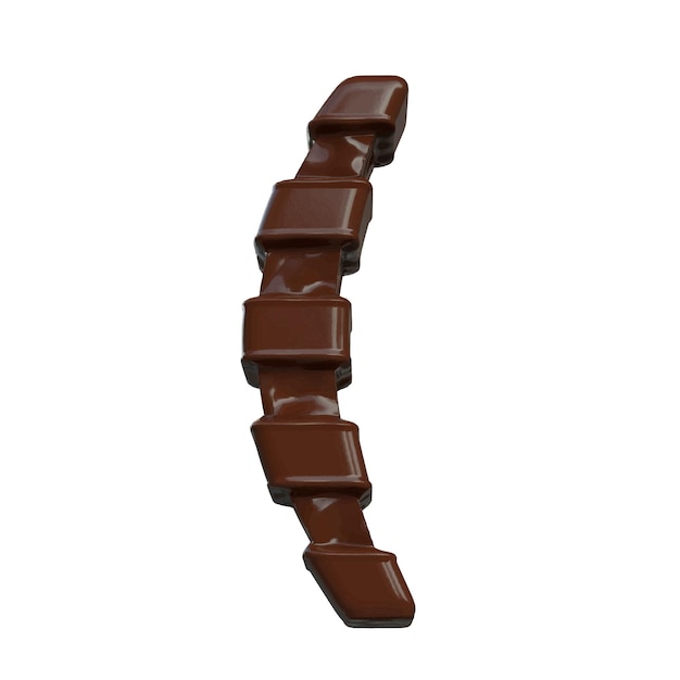 Symbol made of chocolate 3d