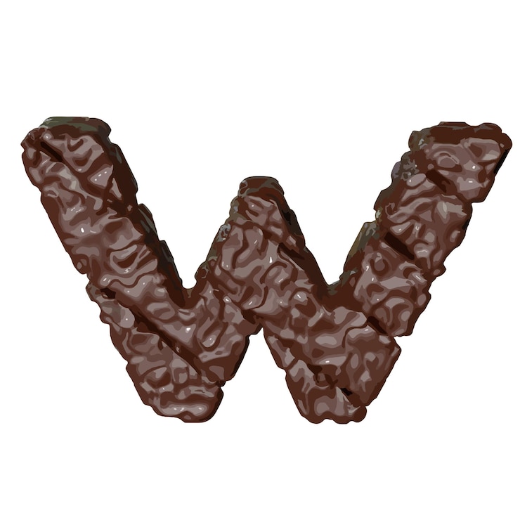 チョコレート文字 w の記号