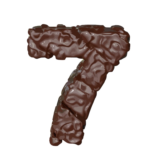 The symbol made of chocolate number 7