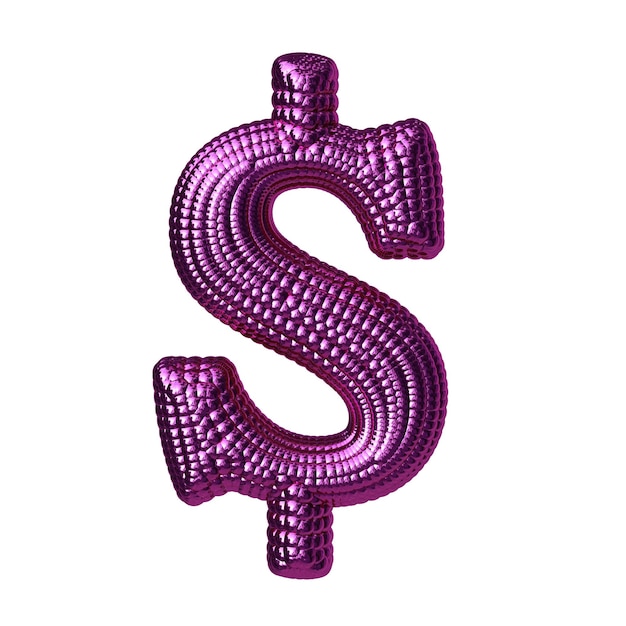 紫色の風船で作られたシンボル