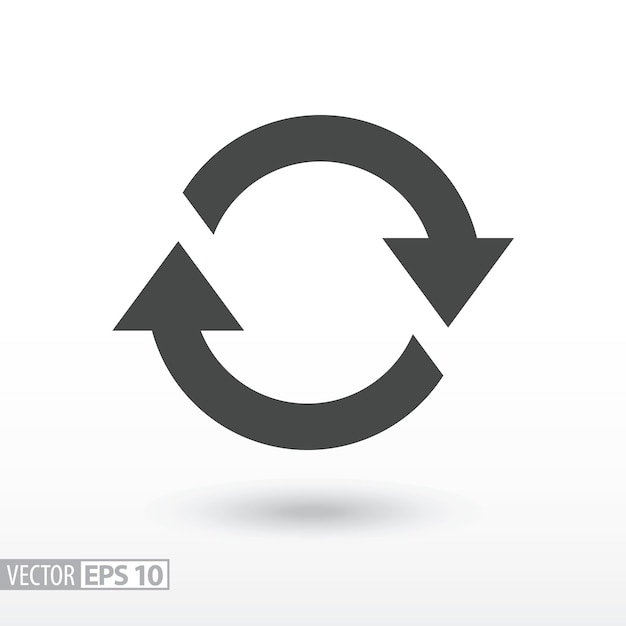 Vector symbol of movement rotation cyclic recurrence