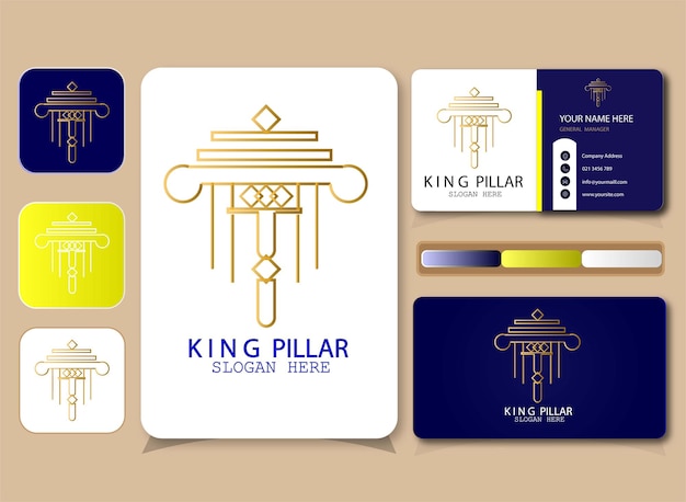 Symbol of the pillar of premium .law firm, law offices, attorney services, pillar king lion  luxury
