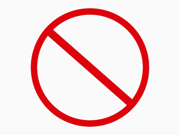 symbol of red circle with slash indicating forbidden concept