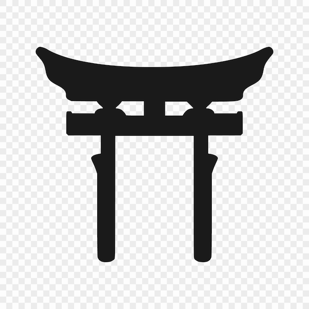 Vector symbol of shinto isolated