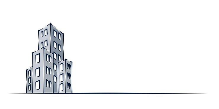 Vector the symbol of a stylized big city
