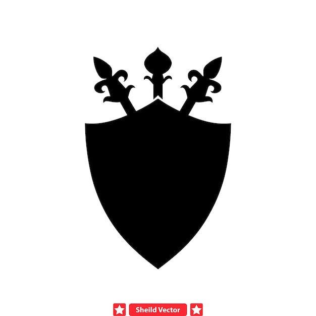 Symbol van eenheid Schild Silhouet verenigende kracht en solidariteit