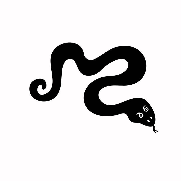 Vector symbol of the year snake viper silhouette vector illustration