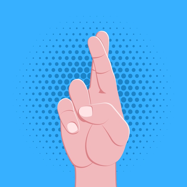 Vector symbolic hand fingers gesture