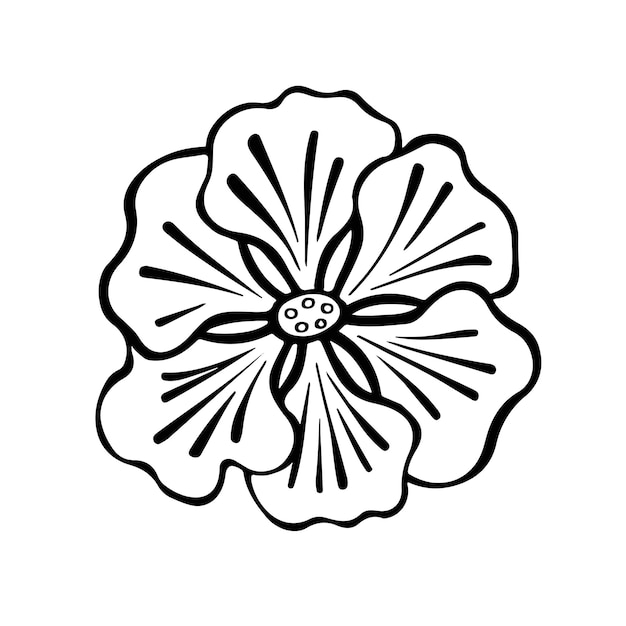 Symbolische bloem papaver vector illustratie