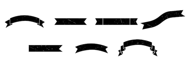 The symbols of the black and white ribbon are a vector illustration