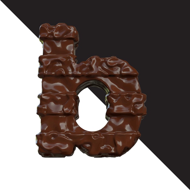 Symbols made of chocolate letter b