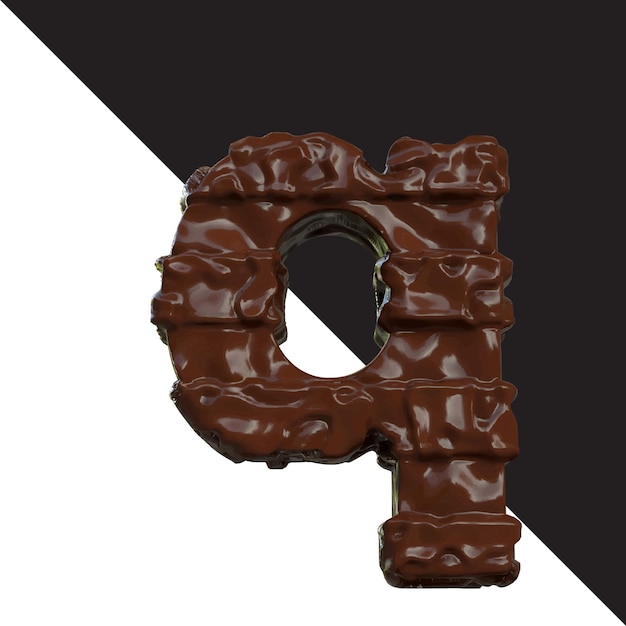 Symbols made of chocolate letter q