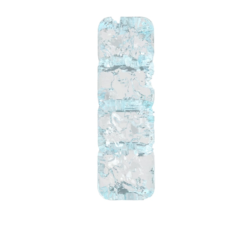 Vector symbols made of ice letter l