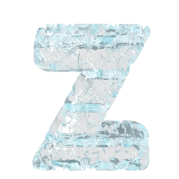 Vector symbols made of ice letter z