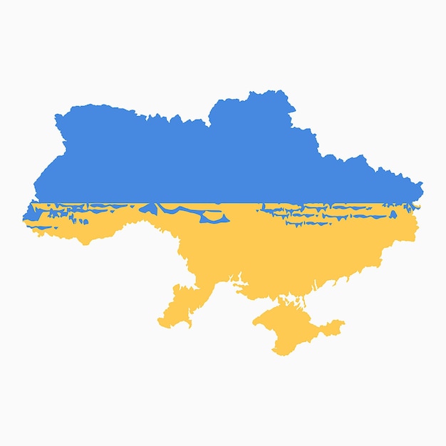 Simboli di sostegno per le vittime di guerra ucraine illustrazione vettoriale chiamata di aiuto e pace per l'ucraina