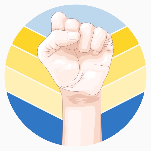 Symbols of support for ukrainian war victims vector illustration call for help and peace for ukrain