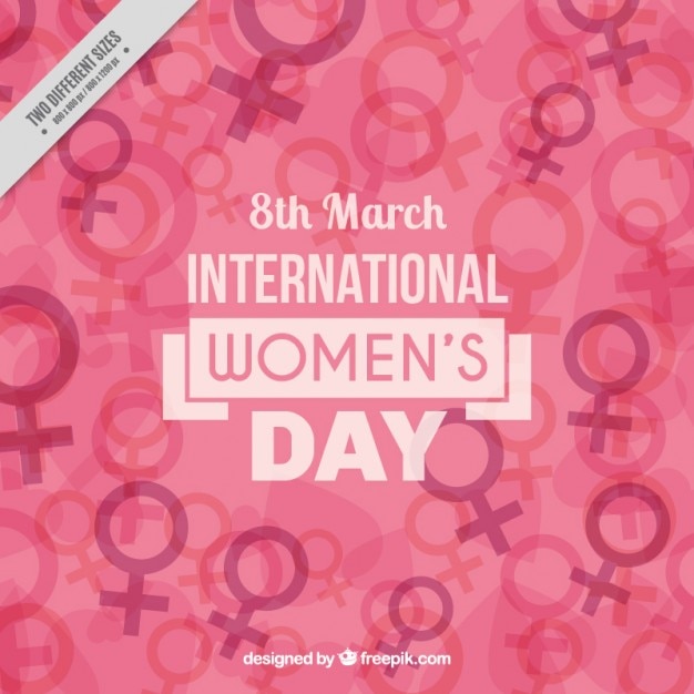 Symbols woman day background