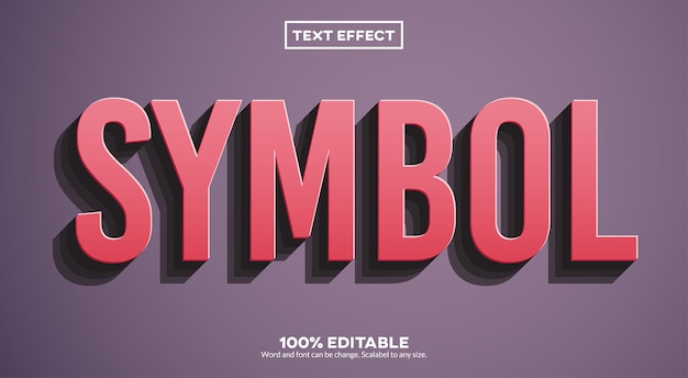 Vector symbool 3d-teksteffect