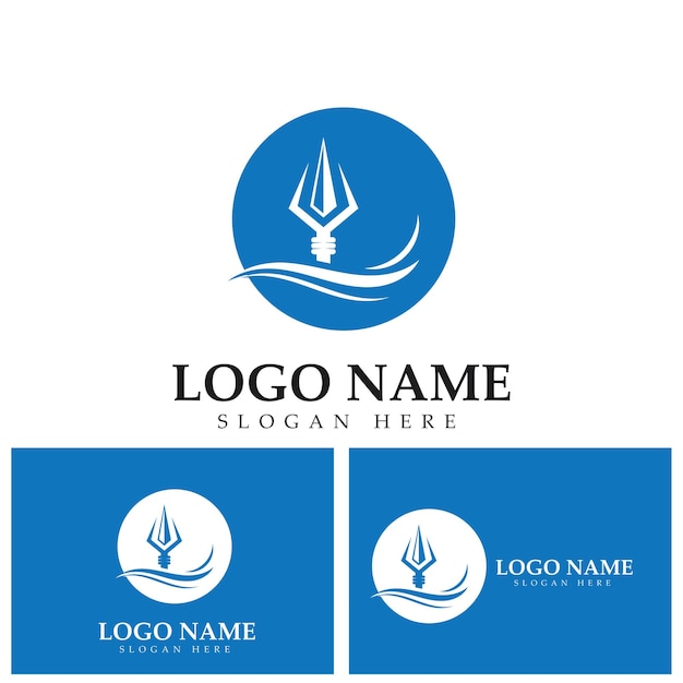 Symbool drietand logo vector sjabloon