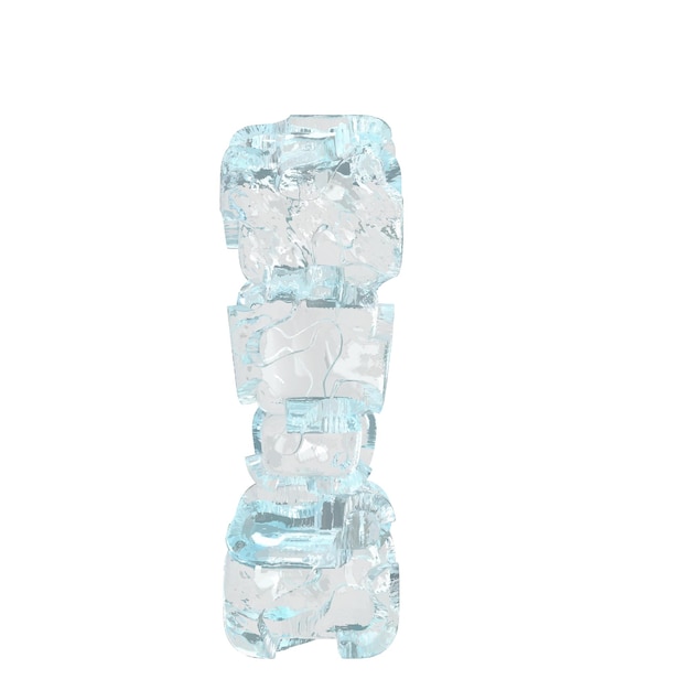 Vector symbool gemaakt van ijs 3d