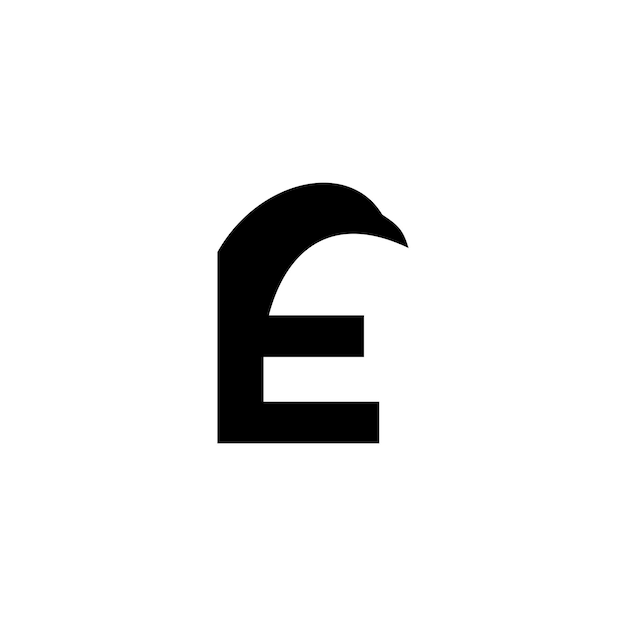 Vector symbool pictogram teken illustratie ontwerp teek concept pijl letter e letter e alfabet woord