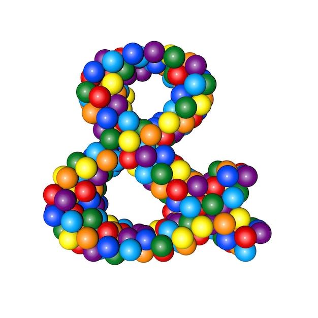 Vector symbool van ballen met regenboogkleuren