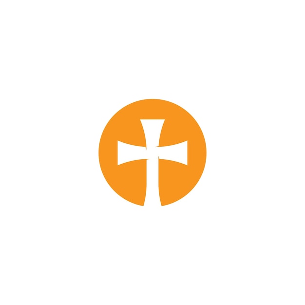 Symbool van christelijke crossvector icoon logo illustratie